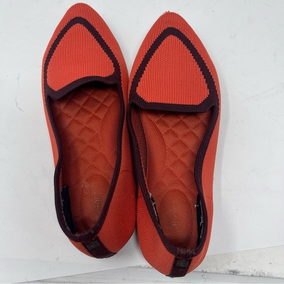 Birdies The Blackbird Orange Knit Pointed Flats Size 6 - Picture 7 of 7